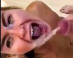 College slut selfies her facial