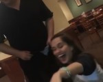 Girl sucks waiter as a tip