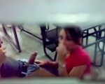 Blowjob caught in classroom