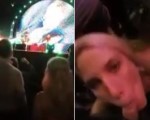 Slut sucks cock at concert