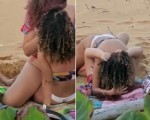 2 girls caught on the beach