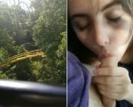 Amusement park blowjob