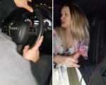 Slut gives blowjob in uber