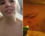 Her first cum in mouth